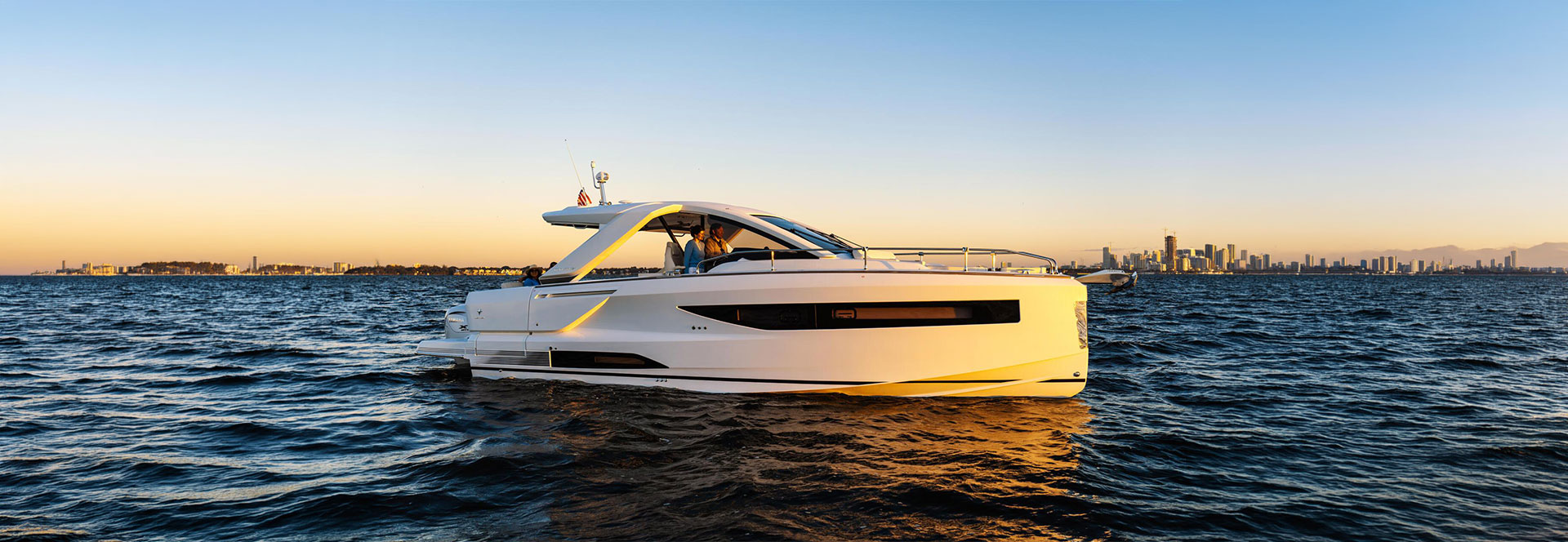 Jeanneau Cap Camarat cruising on turquoise water